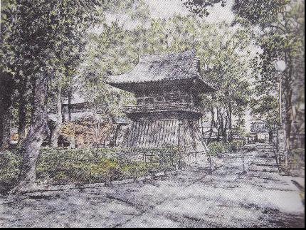 吉川幸作「聖福寺　鐘楼 」