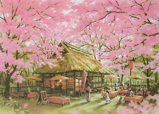 笹倉鉄平「桜茶屋」