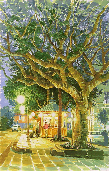 大きな木と小さなカフェ - "Tiny Cafe"